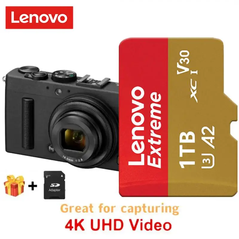 Lenovo SD/TF หน่วยความจำแฟลช1TB ความเร็วสูง Mini SD Card 512GB 256GB การ์ดหน่วยความจำ V30 Class10 128GB สำหรับ Ps5 Steam