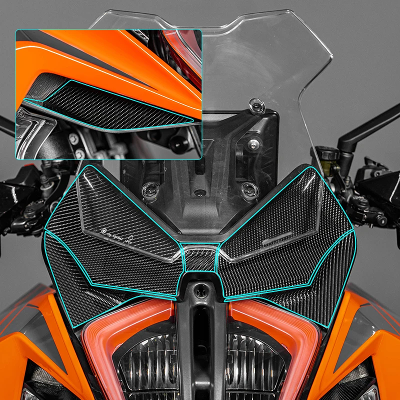 For KTM 1290 Super Duke GT Motorcycle Carbon Fiber Fairing Stickers Of Bike Accessories Plastic Parts Decoration Decals