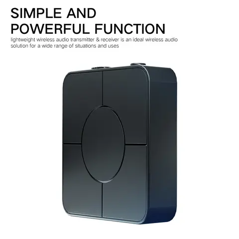 KN326 Bluetooth 5.0 Audio Transmitter Receiver 3.5mm AUX Jack RCA Wireless Music Audio Adapter with Mic for Car PC TV Headphones