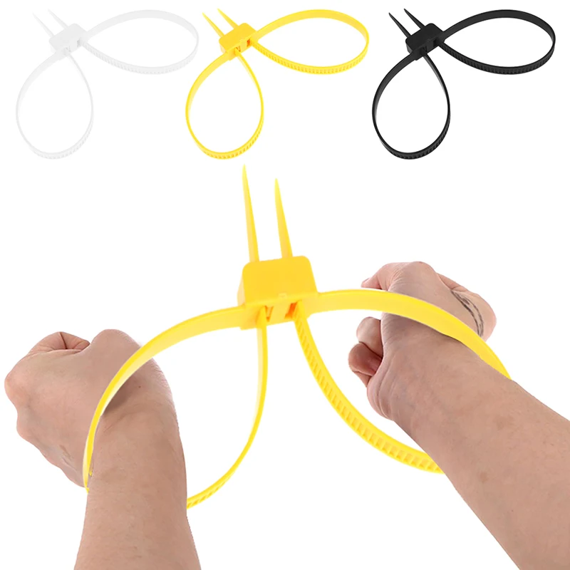 1 Pc Police Handcuff Disposable Double Flex Plastic Cable Tie Zip Tie Cuff Flex Restraints Binding Tape Nylon Binding Tape