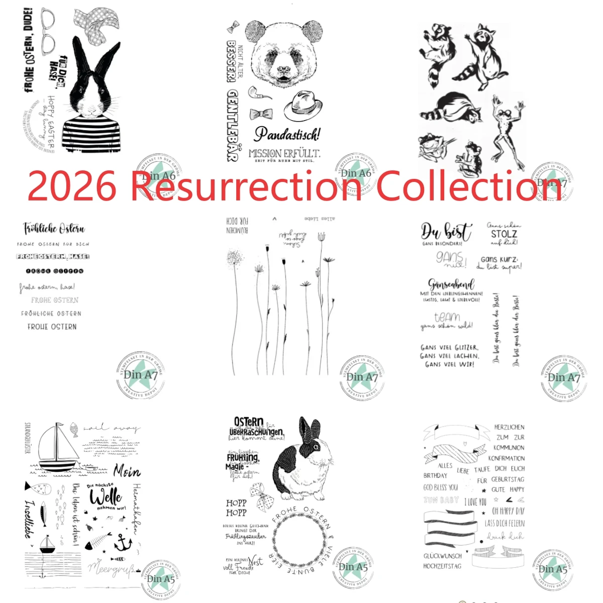 Collection Résurrection Radish 2026 NOUVEAU Pochoirs de découpe pour scrapbooking, décoration de journal, stencil, gabarit de gaufrage, carte de vœux DIY