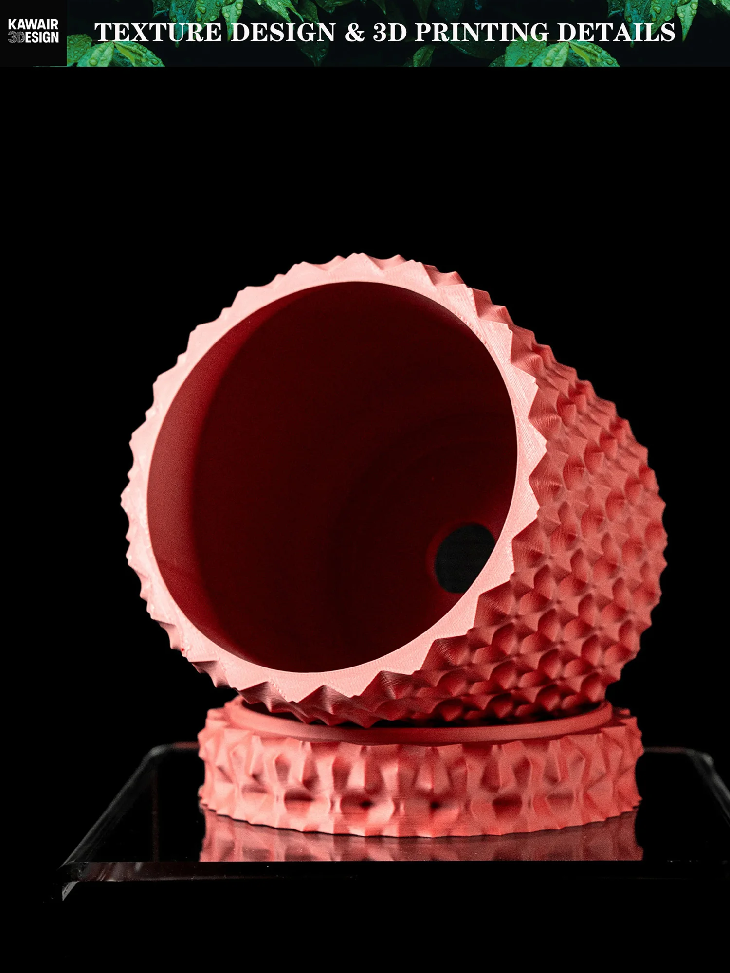 3D Printed Flower Pot Square Shape Line Texture Rhombus Detail Home Decor Sustainable pots for plants