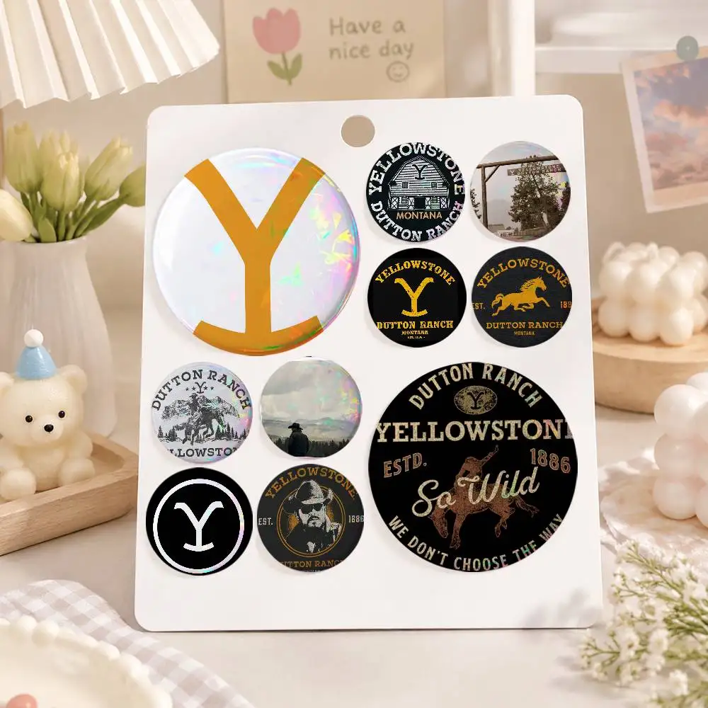 A-Yellowstone-es Art Badges Button Round Creative Pin Brooch Badge Bag Decor Accessories Fans Collect Friends Gifts