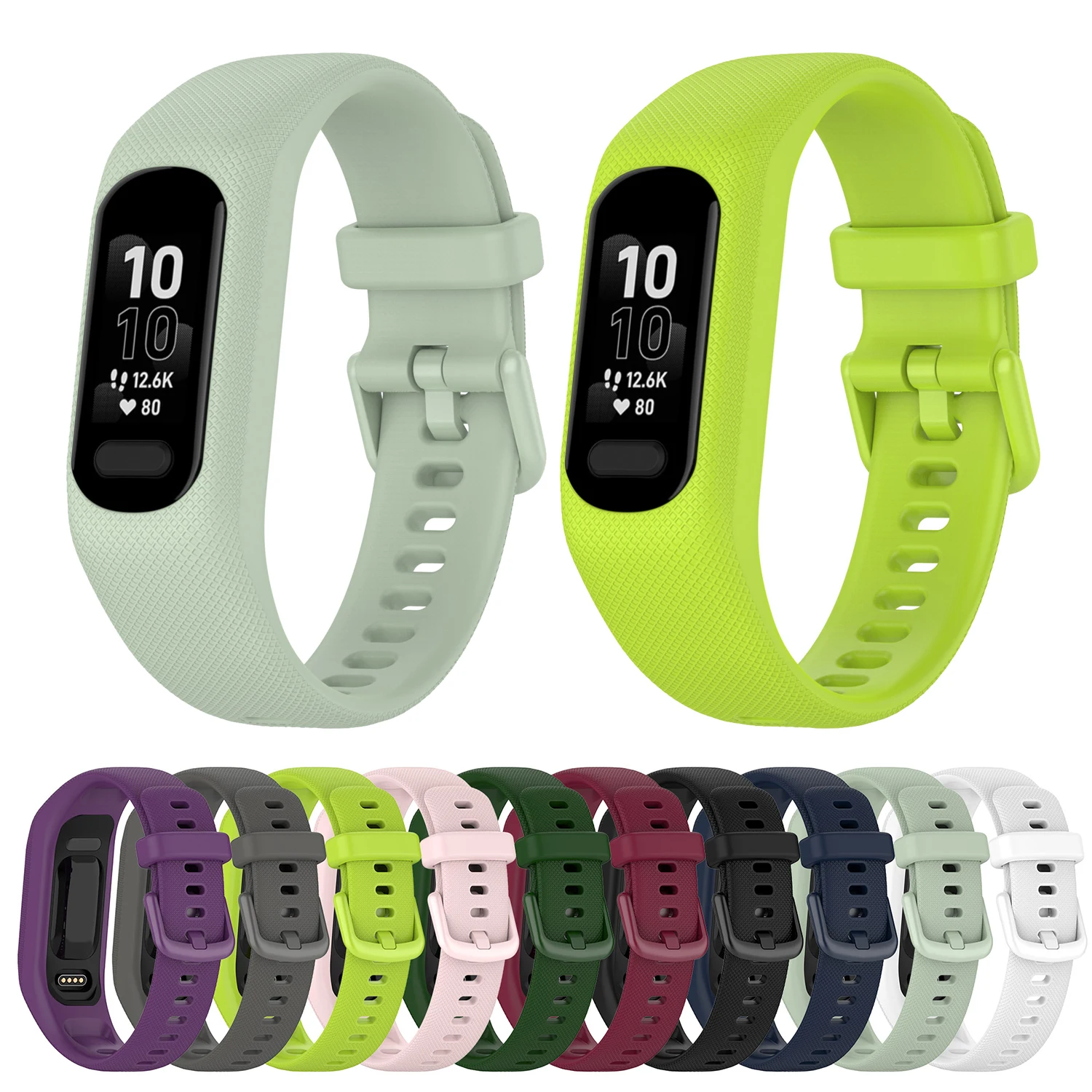 

For Garmin vivosmart 5 Bracelet Integrated Strap Color Silicone Texture Replacement Wristband