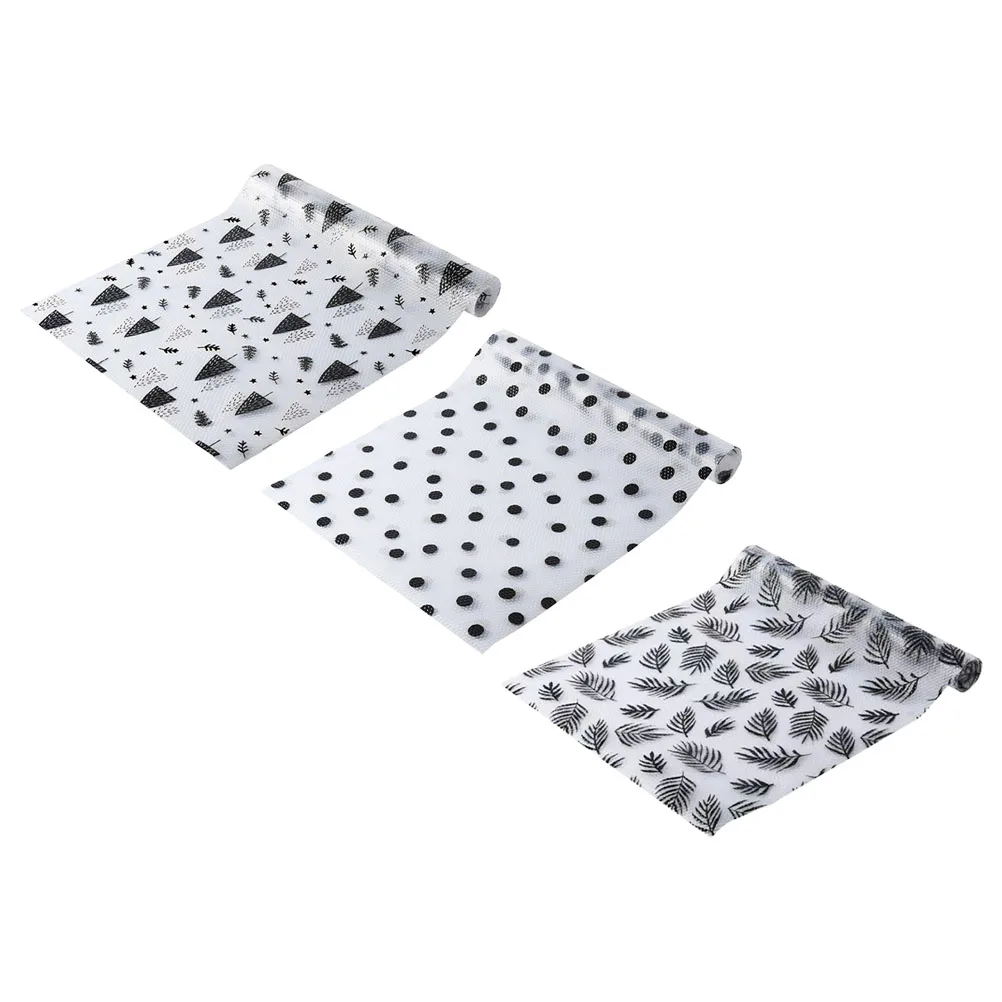 

3 Rolls 45x100cm EVA Kitchen Cabinet Liners Non slip Refrigerator Mats Waterproof Shelf Pads Home Drawer Protector