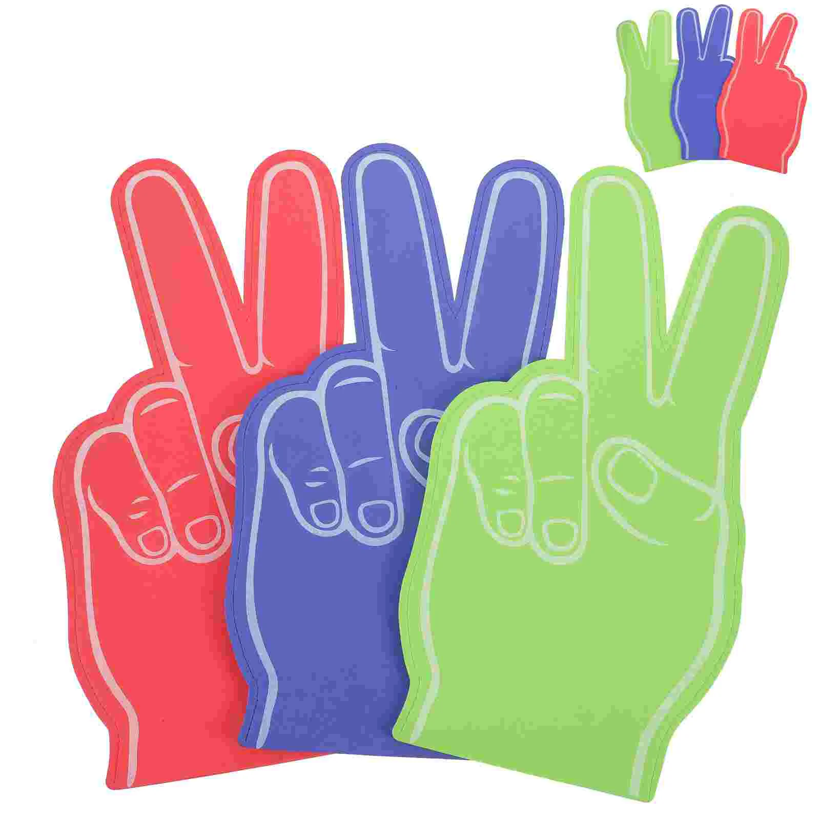 3 Pcs Foosball Foam Finger 1 Cheer Finger Cheerleading Gifts for Girls Pointer Portable Foam Hand Fingers Child