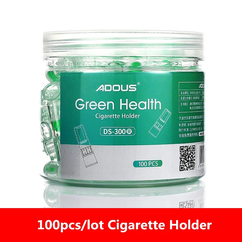 100pcs/lot New Upgrade Disposable Cigarette Holder Green Health Tar Filter Tip Tobacco Filtration Holder Abandoned Mouthpiece