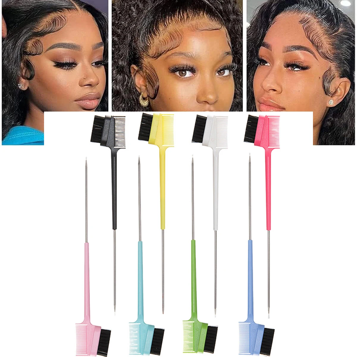 

3 шт. двусторонняя щетка для волос, профессиональная салонная щетка для укладки волос, антистатическая расческа для волос, расческа для хвоста мыши, инструменты для волос