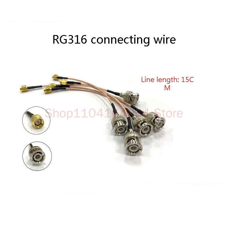 50 Euro SMA-J to BNC-J Silver Plated RG316 Connecting Wire SMA Male Head to BNC Head 15CM