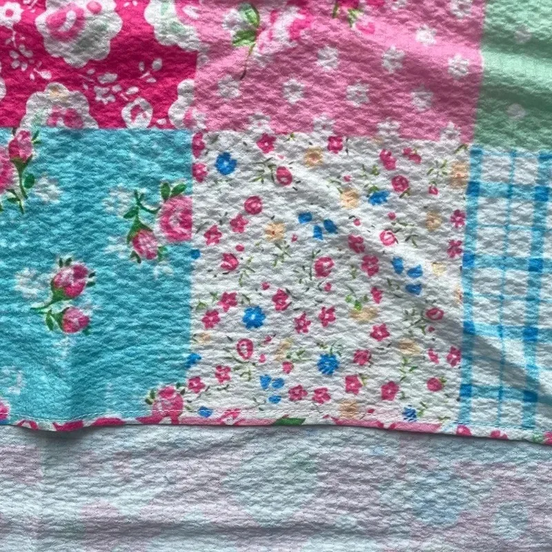 فلامنغو الاستوائية طباعة المرأة بلوزة عصرية الخامس الرقبة جرس الأكمام فلوي التجعيد النسيج قميص الحلو النمط الرعوي بلايز عادية