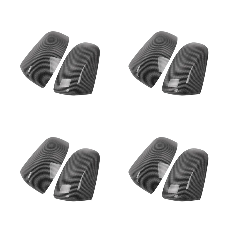 

8X Carbon Fiber Rear View Mirror Housing Cover Cap -Side Door Mirror Cover For Ford Ranger / Everest 2012-2021