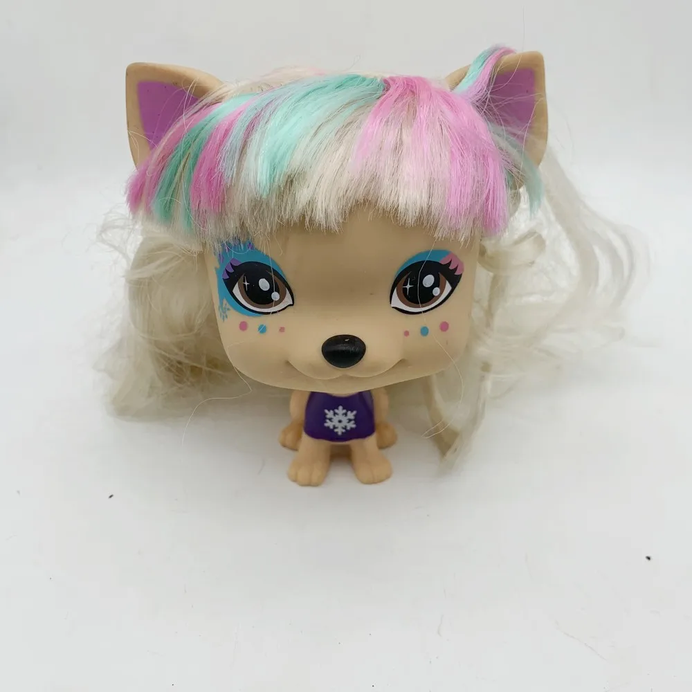 Vip Colored Hair Toys for Dog, Cat, Puppy Action Figure, Old Pet Shop, Lovely Pets Toy Figures, Classic Little Pet, Original, 11cm, 1Pc