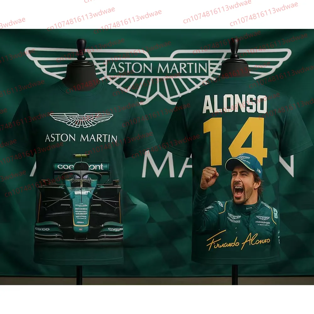 

Футболка Aston Martin Racing Team Fernando Alonso No 2025 г. Футболка 14, командный гоночный костюм испанских гонок, быстросохнущая спортивная футболка