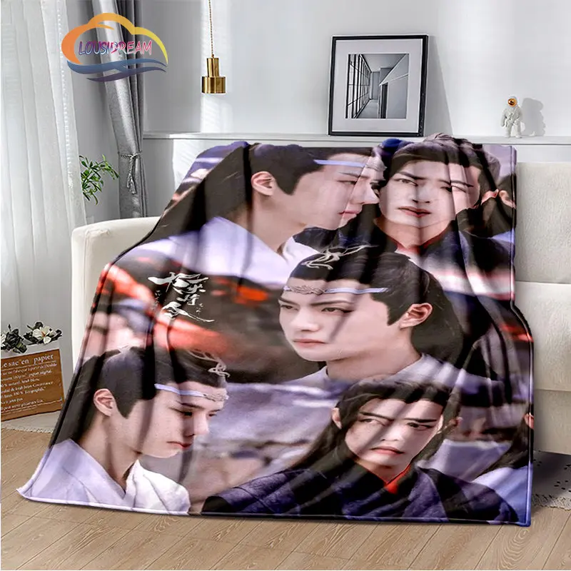 The Untamed Fashion Flannel Blanket Sofa Bed Soft and Warm  Travel Camping  Weiwuxian Fans of Idols Gift 