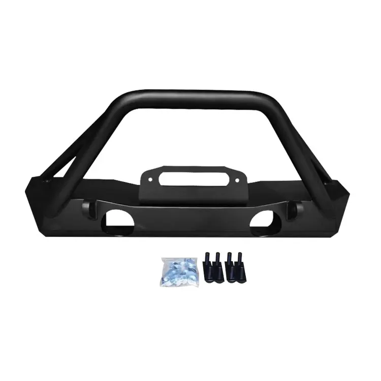 XDS الأكثر مبيعا 4x4 على الطرق الوعرة لاقط الملحقات الصلب الثور بار المصد الأمامي مع لوحة ونش ل رانجلر JK JL JT 2007-2024