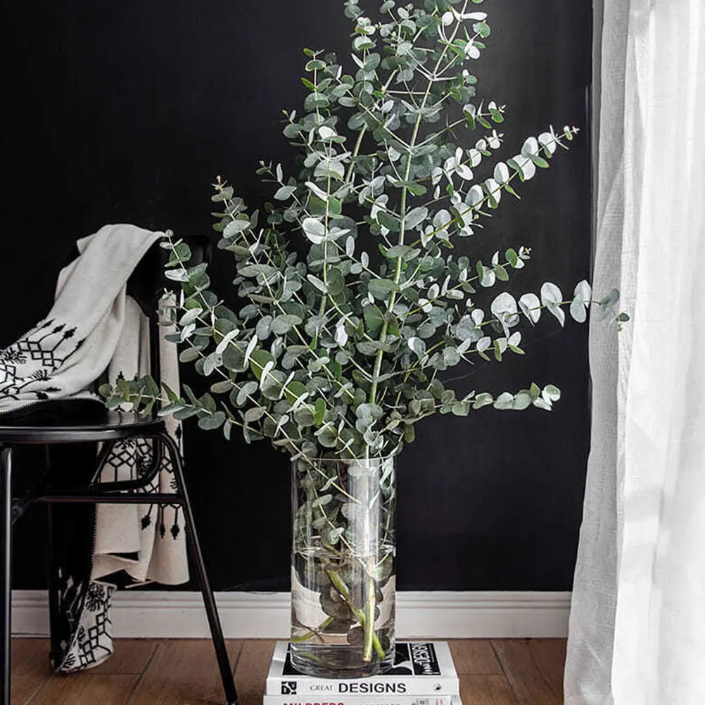 

Premium Glass Cylinder Vase Clear Simple Design for Fresh Dried Silk Flowers Living Room Kitchen Decor Gift Idea Set of 3