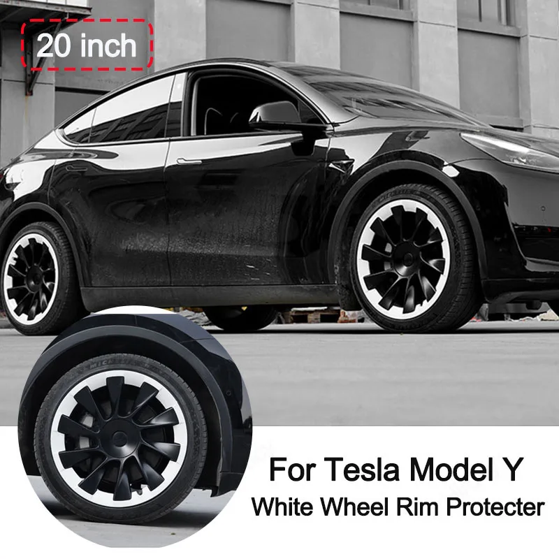 For Tesla Model Y 20 Inch Hub Caps Car Wheel Rim Protector ABS Wheel Guard Covers Auto Exterior for Tesla Model Y 2019-2024