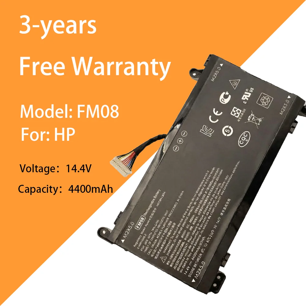 

14.4V 4400mAh 8cells 12-wire laptop battery FM08 for HP Light and Shadow/Night/Shadow Genie 3/4th generation Plus TPN-Q195