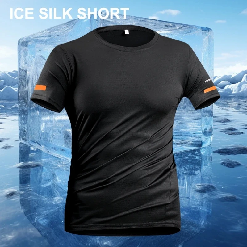 

Мужские быстросохнущие футболки для бега, дышащие футболки для пешего туризма и рыбалки, мягкие эластичные футболки для занятий спортом на открытом воздухе, короткие рубашки, летняя спортивная одежда