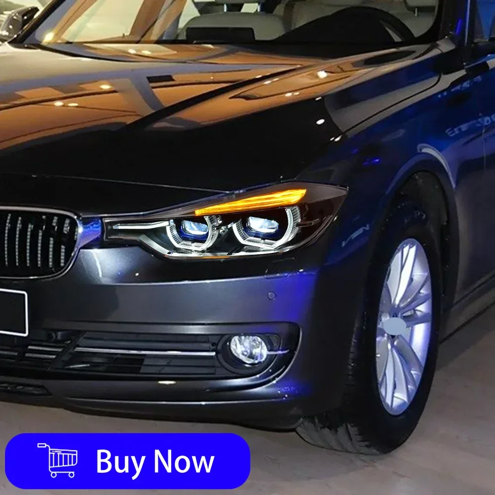 لسيارات BMW 3 Series F30 F35 320i 325i 330i 2013-2018 LED مجموعة المصابيح الأمامية للسيارات ترقية عالية التكوين ملحقات عدسة العرض