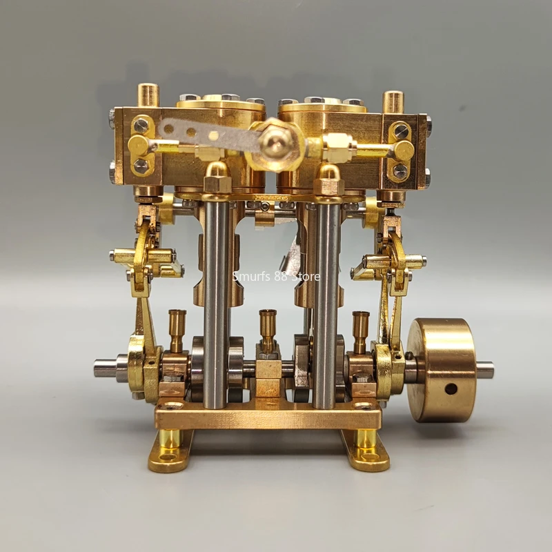Modelo de motor de vapor de doble cilindro, modelo de barco RC alternativo, modificación DIY