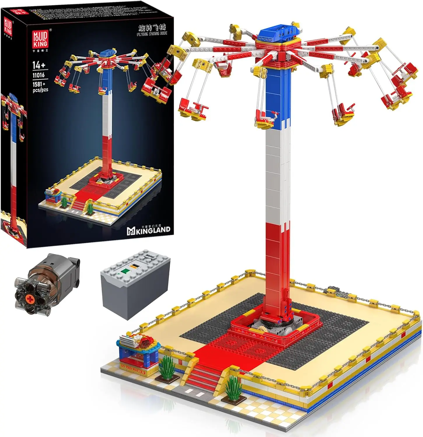 

MOLD KING 11016, креативный летающий стул для развлечений, строительные блоки с дистанционным управлением, набор игрушек для детей