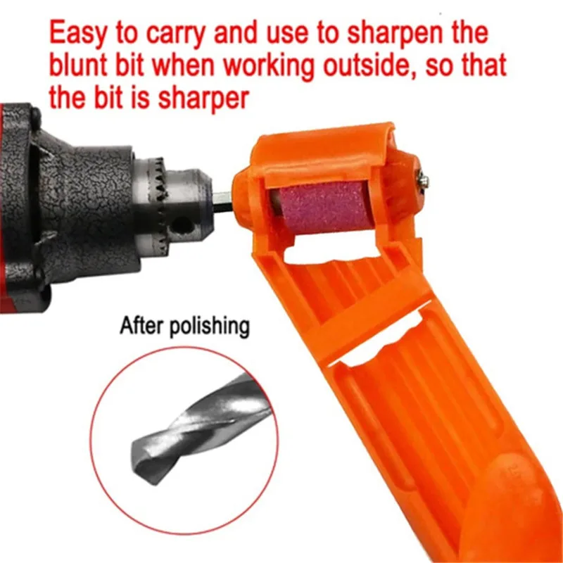 Drill Bit Sharpener 2-12.5mm Portable Corundum Grinding Wheel Drill Sharpener Grinder Twist Drill Bit Powered Tool Parts