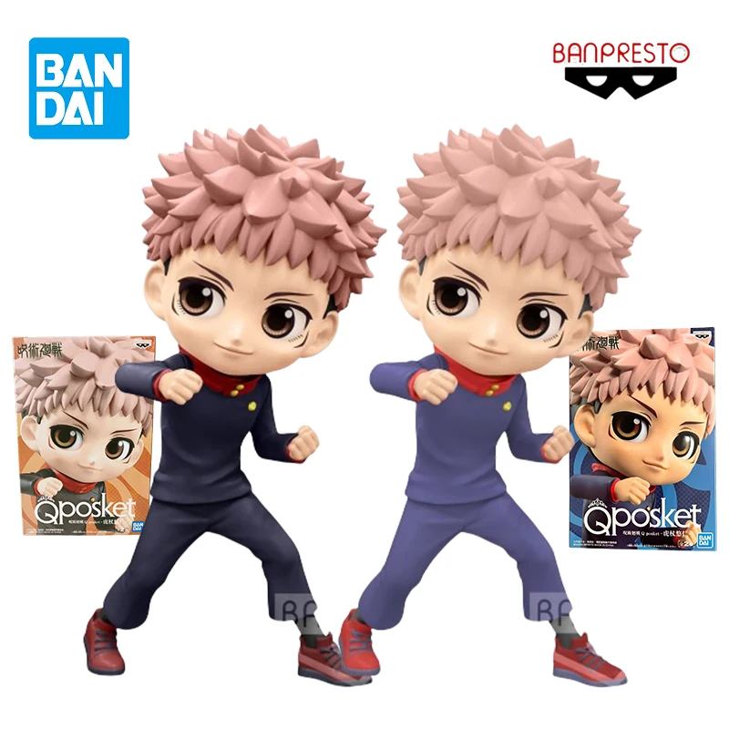 

Original Bandai Jujutsu Kaisen Banpresto Qposket Yuji Itadori Anime Figure Trendy Toys Model Doll for Children's Holiday Gifts