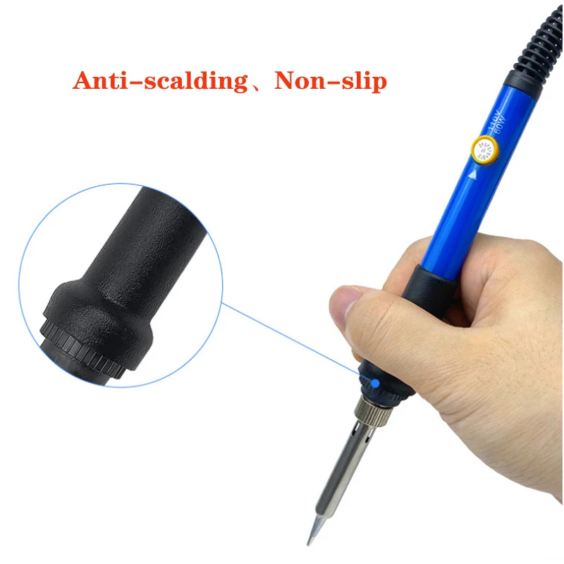 Mini Soldering Iron Adjustable Temperature Electric Solder Iron 60W Welding Solder Rework Station Heat Pencil Tips Repair Tool