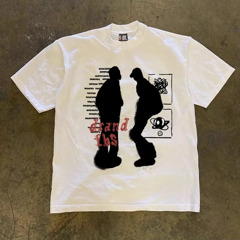 

Men's Letter Print Shirt, Cartoon Print Tees, Casual Style 2025