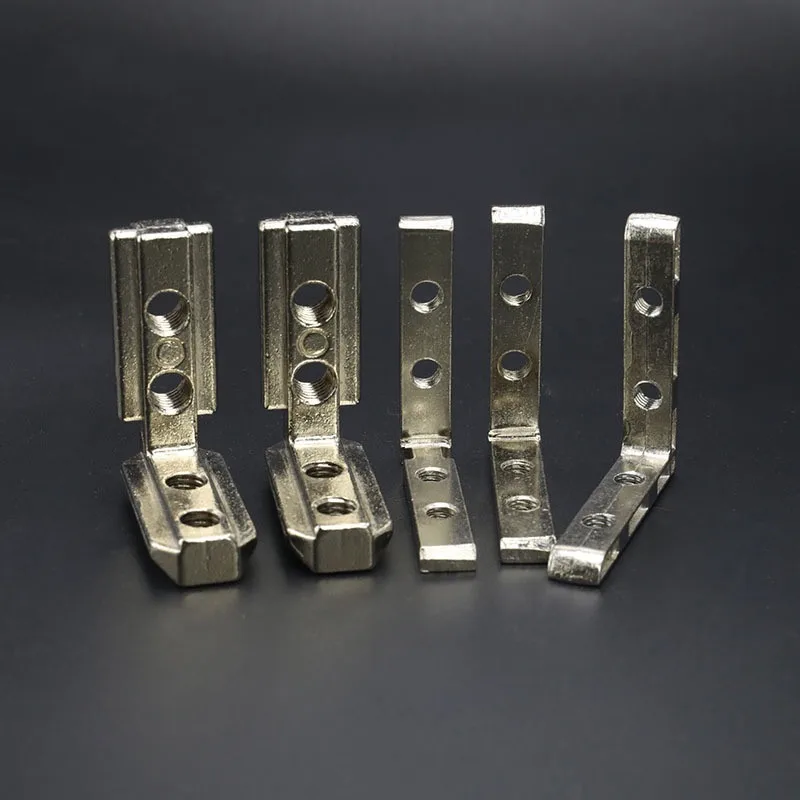 5/10/15pcs 2020 3030 4040 4545 90 ° / 180 ° aluminum profile extrusion T-slot internal corner connector joint support with screw