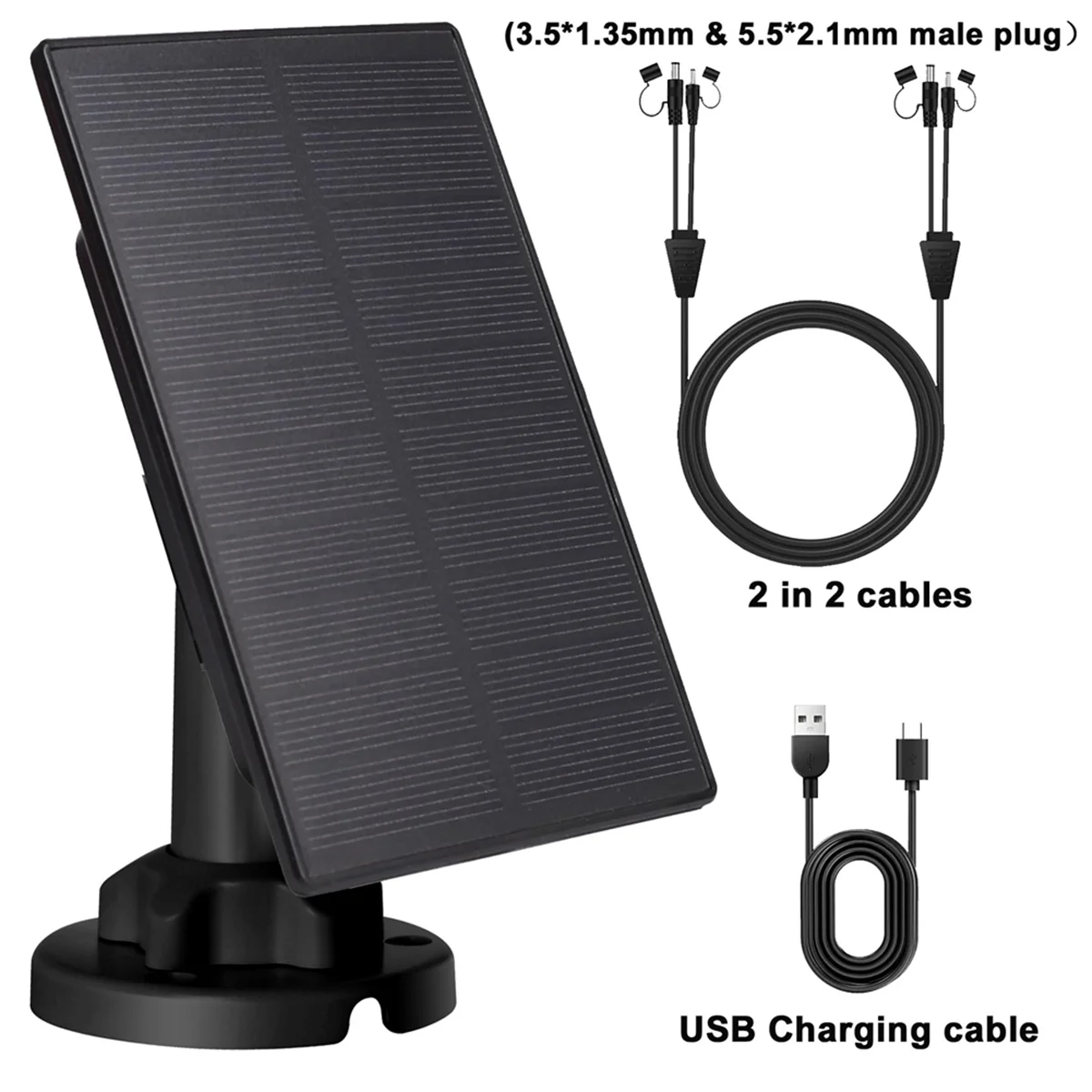 B23B 12V/1A 6V/2A Solar Panel Micro-USB+Type-C Outdoor Solar Cells Charger Solar Panels for Security Camera Home Light System