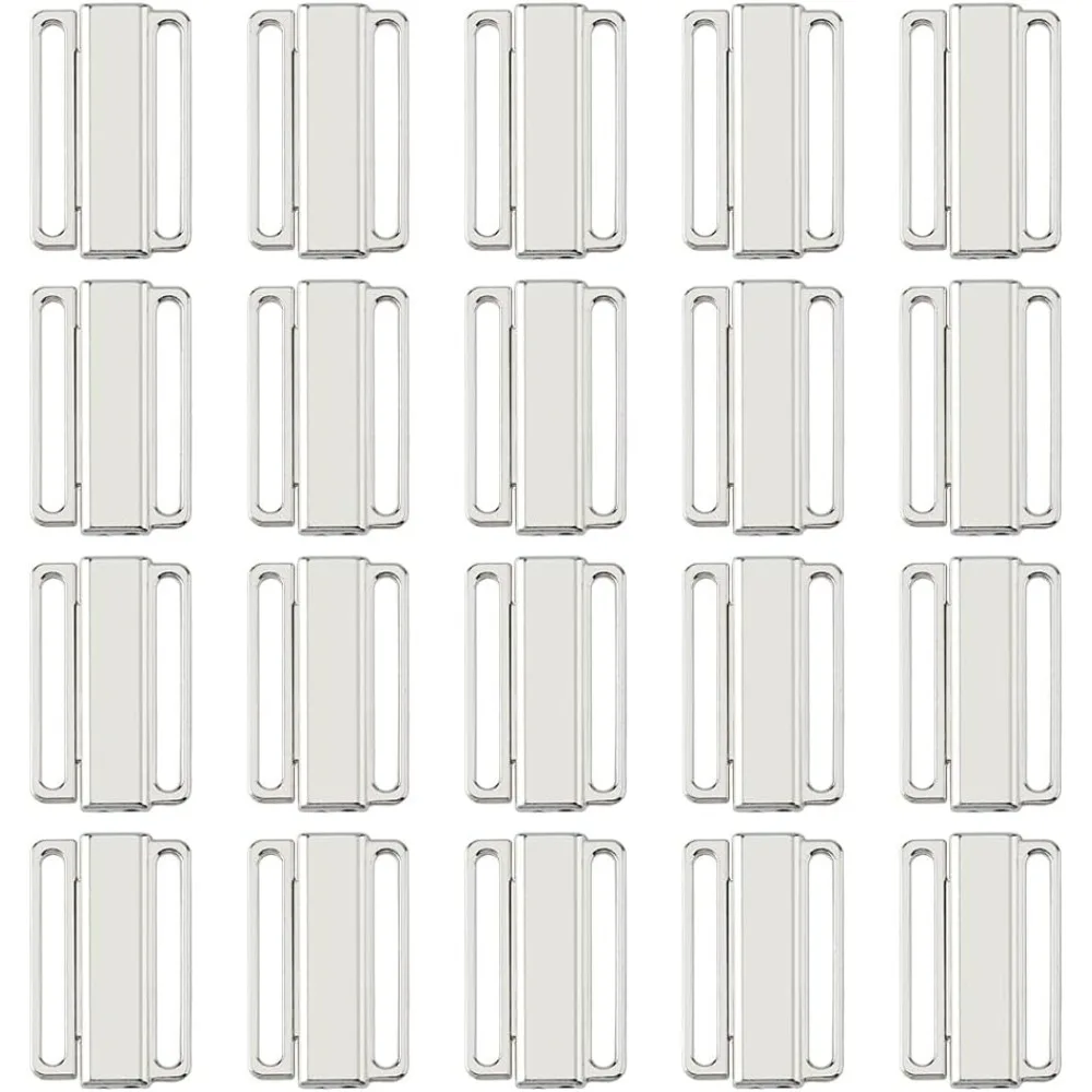 

20Pcs Bra/Bikini Hook Closure Bikini Clips Alloy Lingerie Front Closure Bathing Suit Replacement Clasp Swimsuit Adjustment