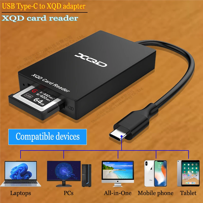 XQD Memory Card Reader,5Gbps High Speed XQD Card Reader,XQD Card Slot to USB A&C, for XQD Cards to MacBook Laptop PC iPhone
