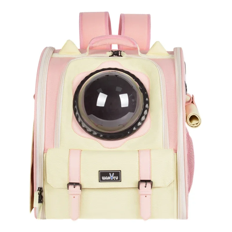 

Space capsule cat bag, large capacity pet bag, pet going out bag, portable double shoulder cat backpack.