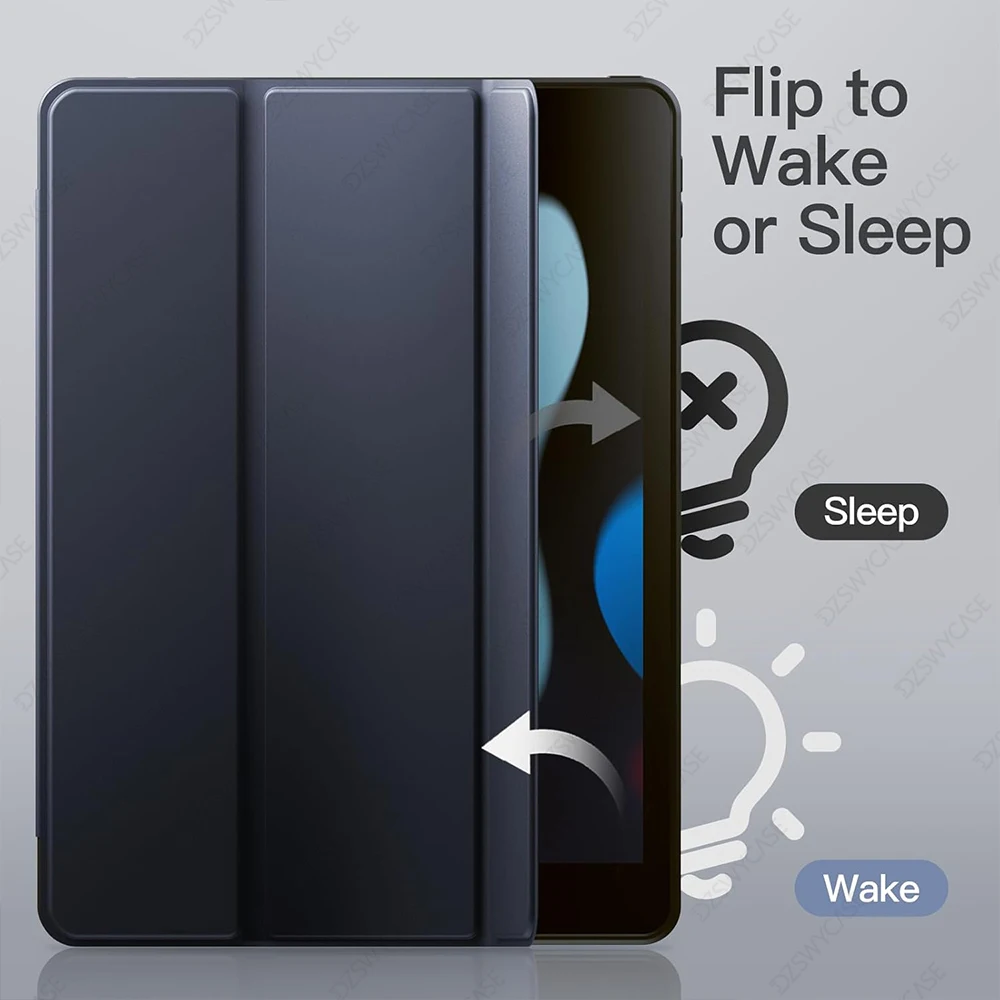 Hybrid Slim Case for iPad 9th/8th/7th Generation (2021/2020/2019)10.2 Inch with Pencil Holder Clear Transparent Back Shell Cover