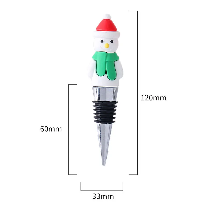 1PC Christmas Series Wine Stopper Bar Party Decoration snowman Shape Fresh-keeping Wine Champagne Stopper Bar Accessories