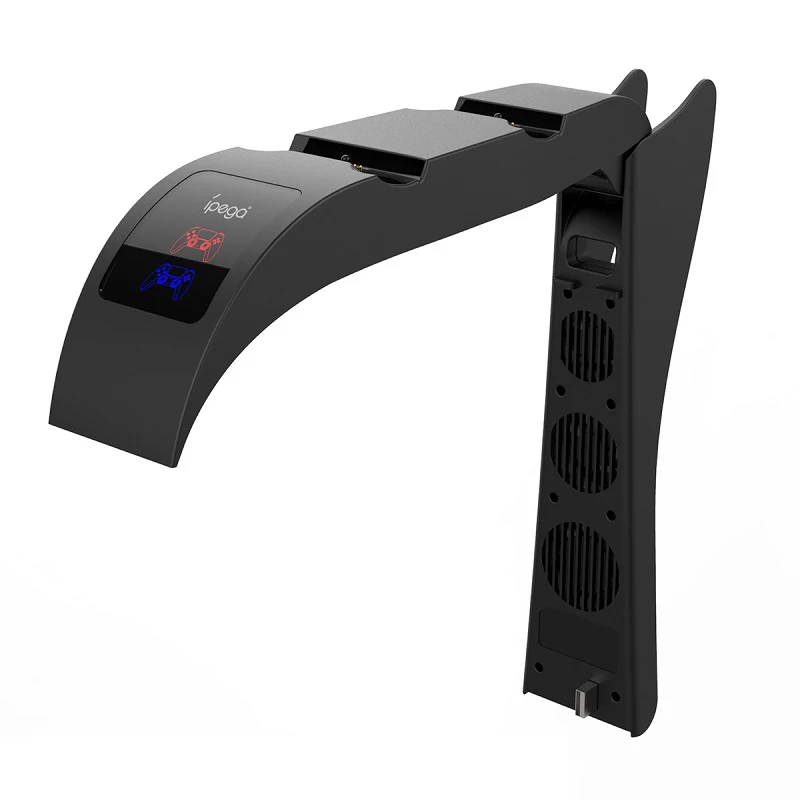 Ipega PG-P5015 2 In 1 Charging Dock Cooling 3 Fans Dual Controller Charger Stand For PS5 For Playstation 5 With Headphone Hanger