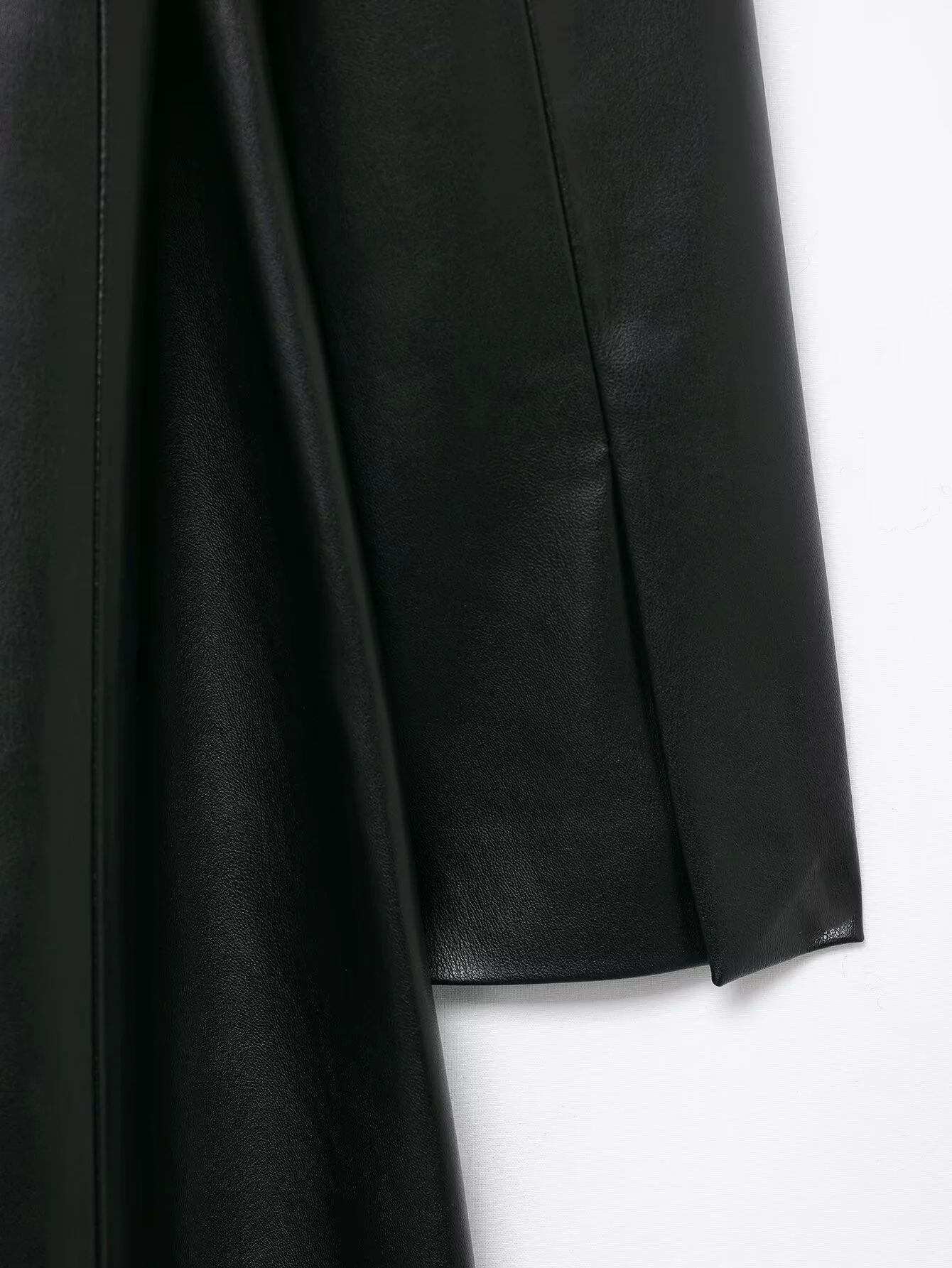 معطف نسائي شتوي جديد لعام 2025 غير رسمي وبسيط وأنيق وطية صدر السترة من الجلد الصناعي بياقة قابلة للفصل ومتعدد الاستخدامات #5