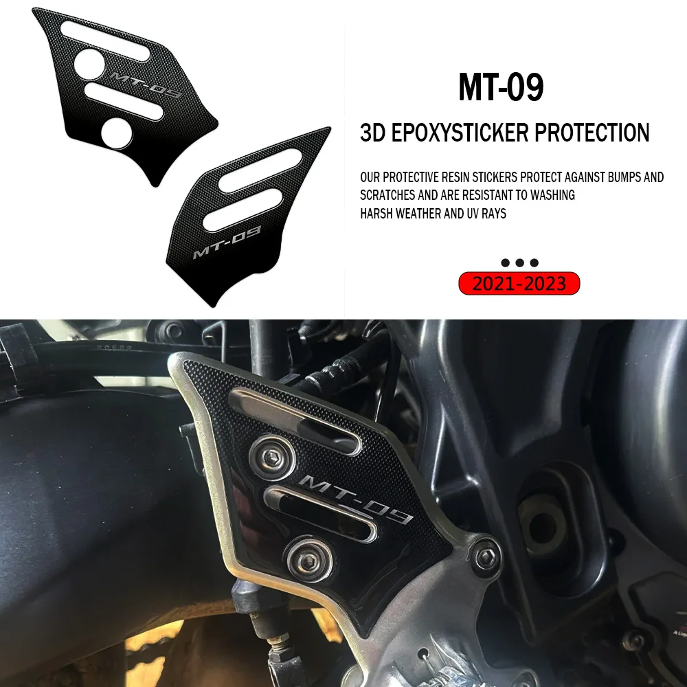 

MT-09 2023 Motorcycle 3D Epoxy Resin Sticker Protection Kit Heel Guard Protection For Yamaha MT 09 MT 09 SP 2021 - 2023