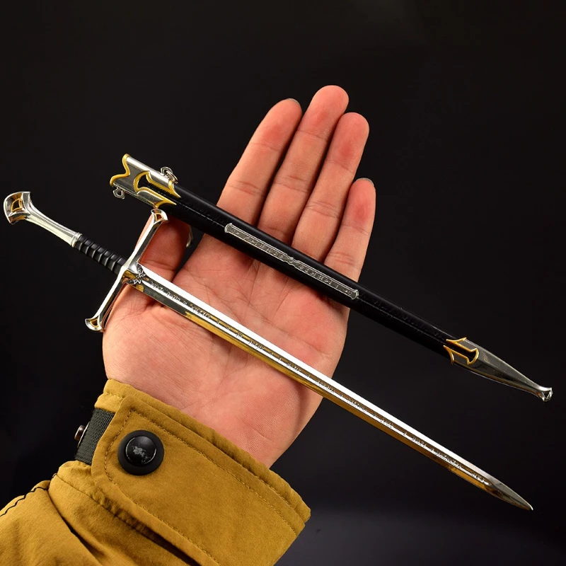 30 ซม./11.81in แหวนฟิล์มอุปกรณ์ต่อพ่วงอาวุธรุ่น Nasir Holy Sword ของขวัญ Box Edition ดาบโลหะของเล่นเดสก์ท็อปเครื่องประดับ