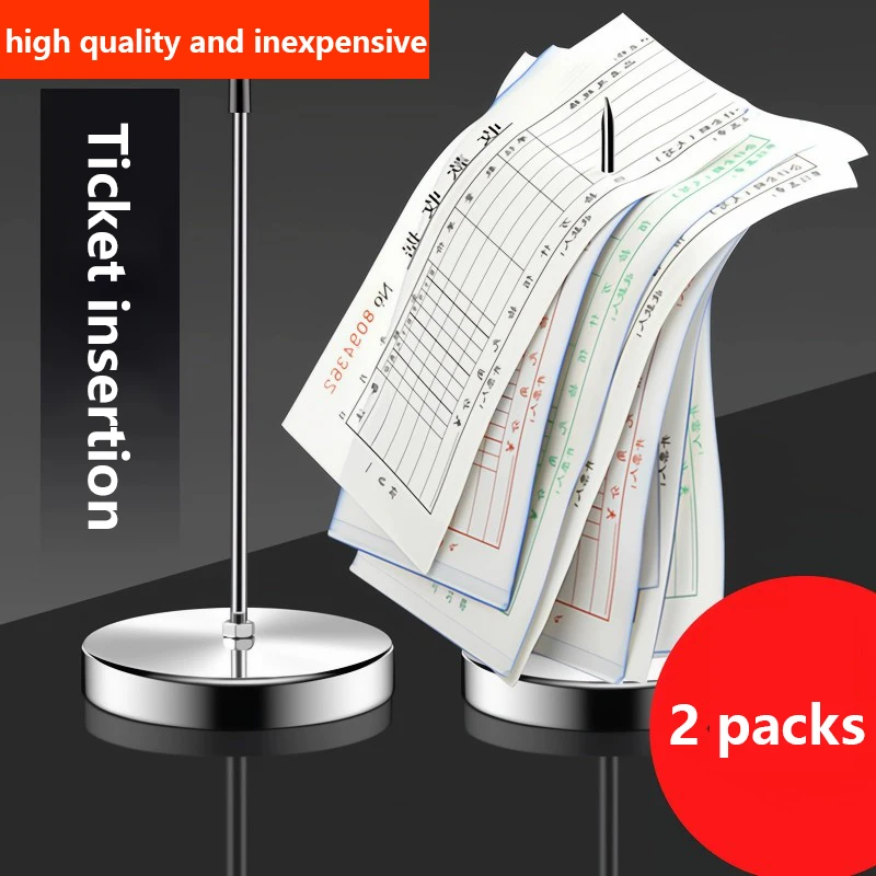 Bill Fork Desk Receipt Memo Holder Ticket Paper Summons Fork Spike Stick for Restaurant Kitchen Check Spindle Ticket Stabber
