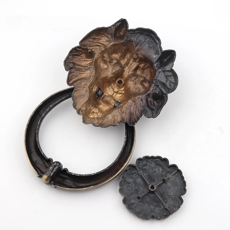 JD 20cm Large Antique Lion Door Knocker Lionhead Doorknockers Lions Home Decor Furniture Handle Hardware