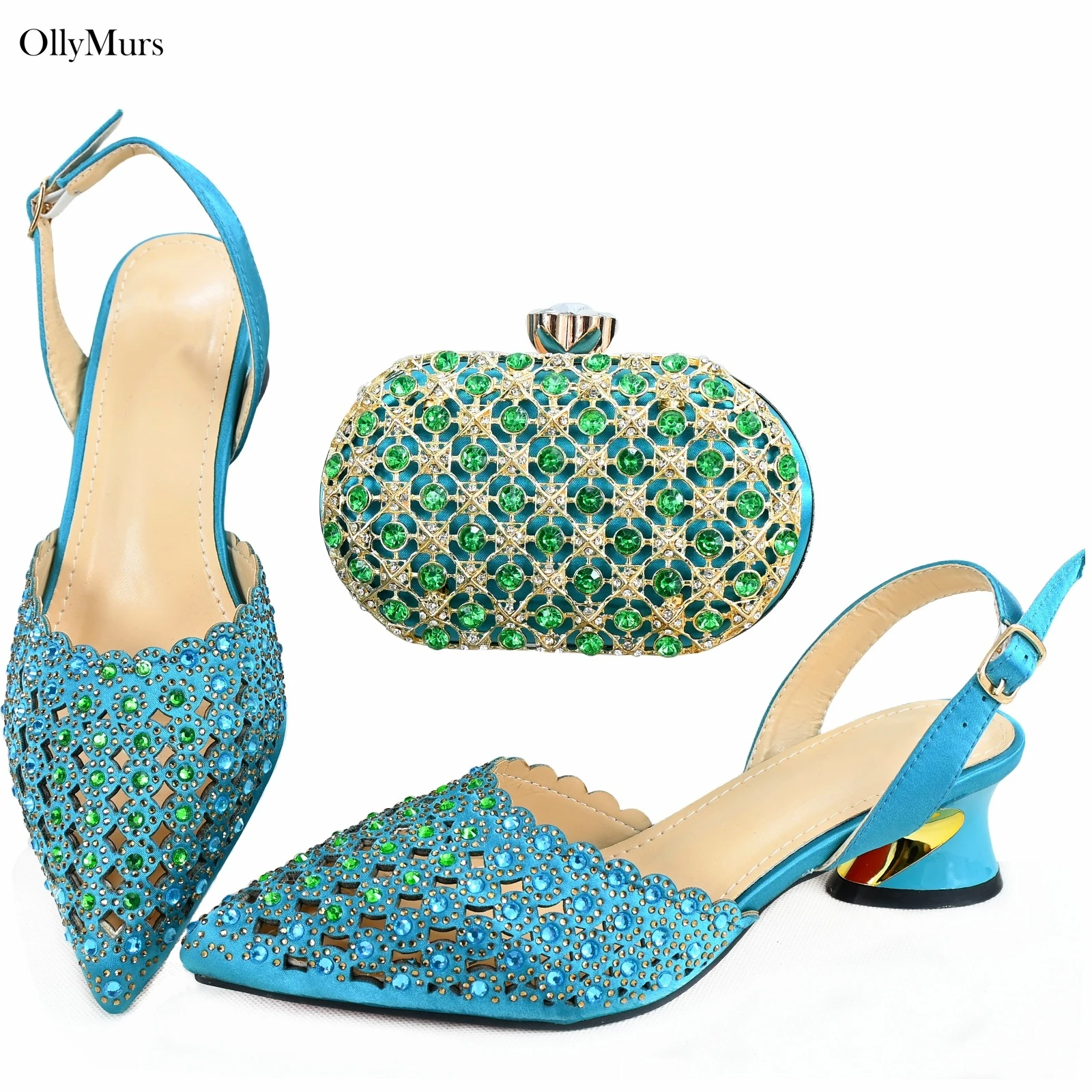 

Хит продаж: модные женские туфли с кристаллами и сумкой в комплекте, элегантные итальянские туфли-лодочки и сумка для свадьбы и вечеринок.