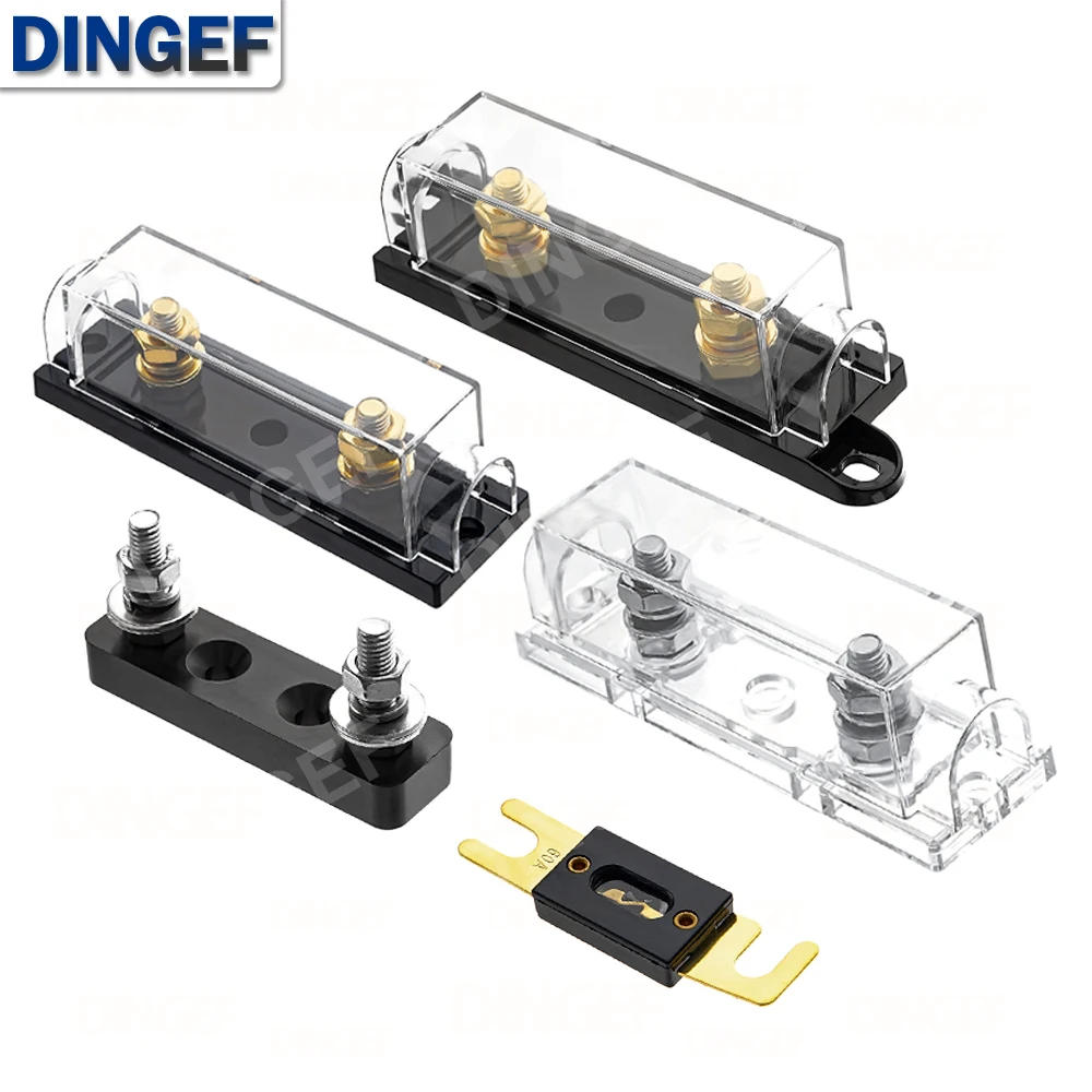 1Set ANL Fuse 60 80 100 120 275 300 400 450A 500 AMP ANS Fuse Holder Bolt-on Fuse Automotive Fuse Holders Fusible Link With Fuse
