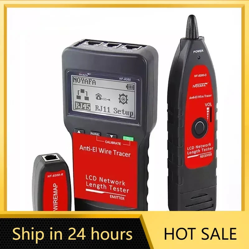 

NOYAFA NF-8200 Tester Cable Continuity LCD Display Network LAN Cable Tester inspection Wire Tracker Length Tester