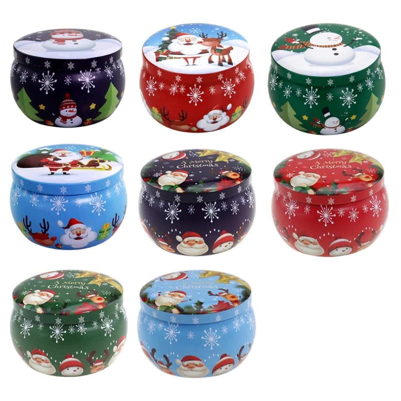 Holiday Tins with Lids Jars for Making Arts & Crafts
