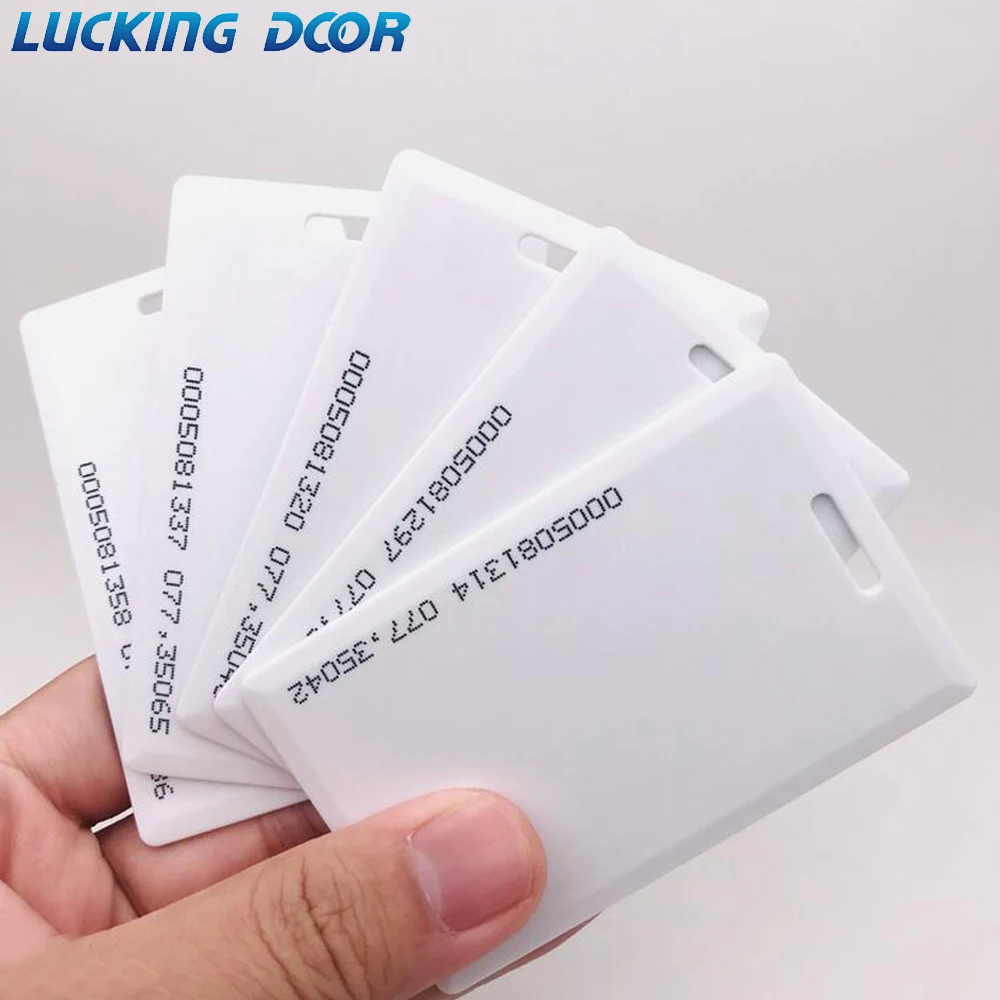 10PCS 1.8mm EM4100 Tk4100 125khz Access Control Card Key  RFID  chip id attendance card school induction id rice card