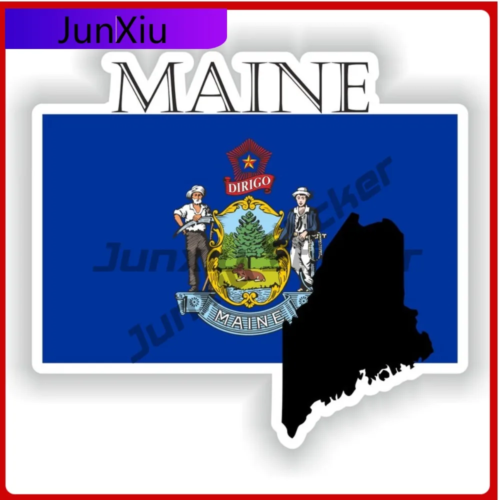 

Maine Country Project Flag Stylish Vehicle Decal Suitable For Motorcycle Bicycle Helmet Surfaces