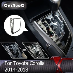 Black Carbon Fiber Car Interior Decoration Protection Sticker For Toyota Corolla 2014-2018 Car Styling Accessories